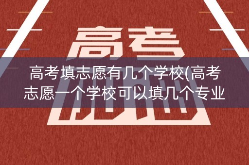 高考填志愿有几个学校(高考志愿一个学校可以填几个专业)