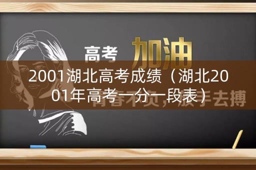 2001湖北高考成绩（湖北2001年高考一分一段表）