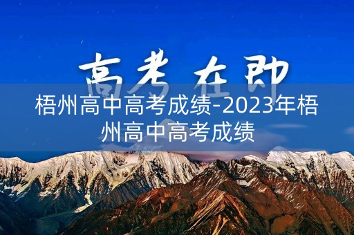 梧州高中高考成绩-2023年梧州高中高考成绩