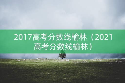 2017高考分数线榆林（2021高考分数线榆林）