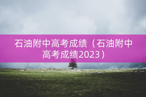 石油附中高考成绩(石油附中高考成绩2023) 石油附中高考成绩(石油附中高考成绩2023)