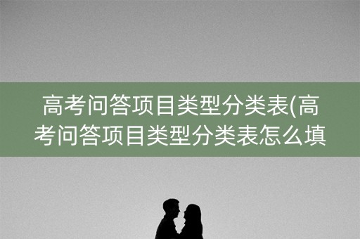 高考问答项目类型分类表(高考问答项目类型分类表怎么填)