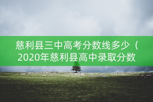 慈利县三中高考分数线多少(2020年慈利县高中录取分数线) 慈利县三中高考分数线多少(2020年慈利县高中录取分数线)