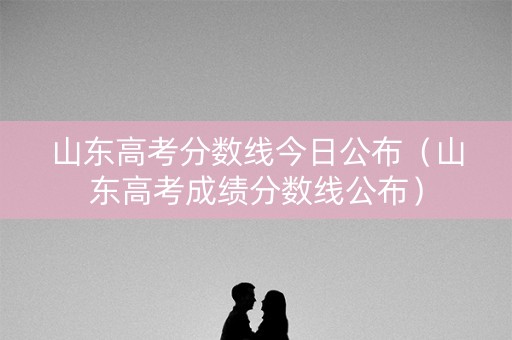 山东高考分数线今日公布(山东高考成绩分数线公布) 山东高考分数线今日公布(山东高考成绩分数线公布)