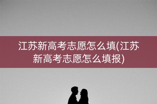 江苏新高考志愿怎么填(江苏新高考志愿怎么填报) 江苏新高考志愿怎么填(江苏新高考志愿怎么填报)