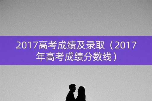 2017高考成绩及录取（2017年高考成绩分数线）