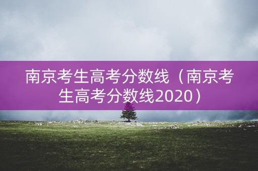南京考生高考分数线(南京考生高考分数线2020) 南京考生高考分数线(南京考生高考分数线2020)