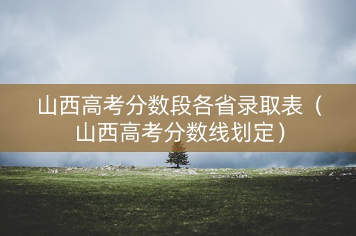 山西高考分数段各省录取表(山西高考分数线划定) 山西高考分数段各省录取表(山西高考分数线划定)