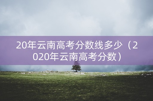 20年云南高考分数线多少(2020年云南高考分数) 20年云南高考分数线多少(2020年云南高考分数)