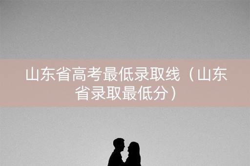 山东省高考最低录取线(山东省录取最低分) 山东省高考最低录取线(山东省录取最低分)