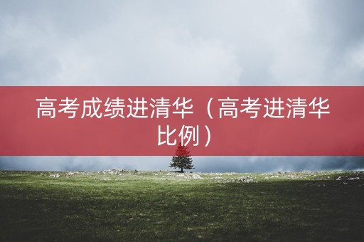 高考成绩进清华（高考进清华比例）