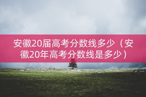 安徽20届高考分数线多少(安徽20年高考分数线是多少) 安徽20届高考分数线多少(安徽20年高考分数线是多少)