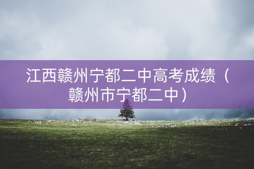 江西赣州宁都二中高考成绩(赣州市宁都二中) 江西赣州宁都二中高考成绩(赣州市宁都二中)