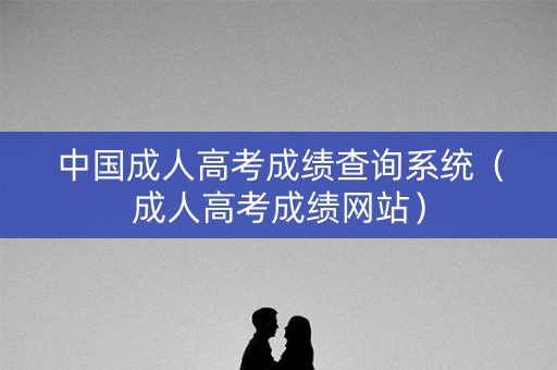 中国成人高考成绩查询系统（成人高考成绩网站）