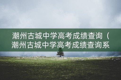 潮州古城中学高考成绩查询(潮州古城中学高考成绩查询系统) 潮州古城中学高考成绩查询(潮州古城中学高考成绩查询系统)