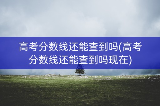 高考分数线还能查到吗(高考分数线还能查到吗现在) 高考分数线还能查到吗(高考分数线还能查到吗现在)