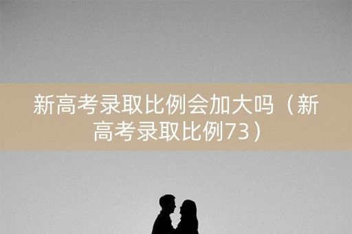 新高考录取比例会加大吗（新高考录取比例73）