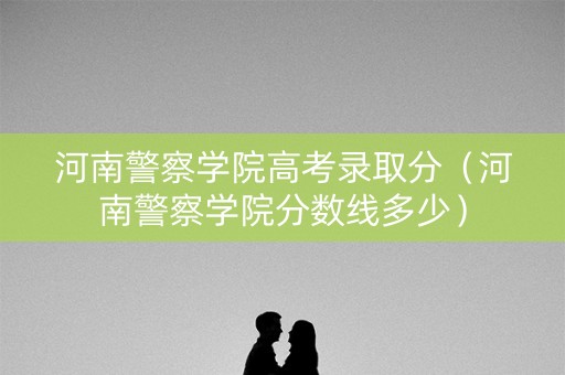 河南警察学院高考录取分（河南警察学院分数线多少）