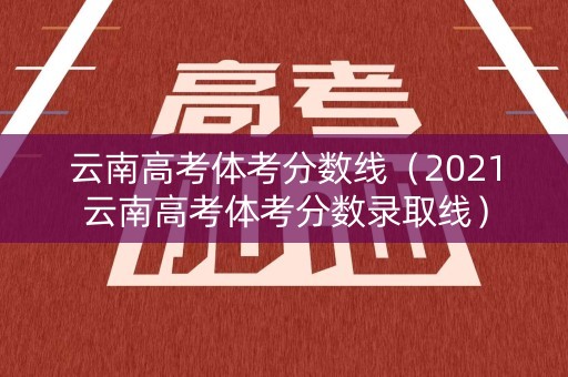 云南高考体考分数线（2021云南高考体考分数录取线）