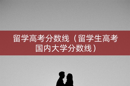 留学高考分数线（留学生高考国内大学分数线）