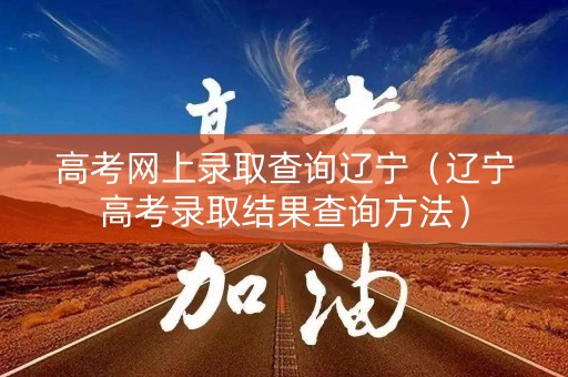 高考网上录取查询辽宁（辽宁高考录取结果查询方法）