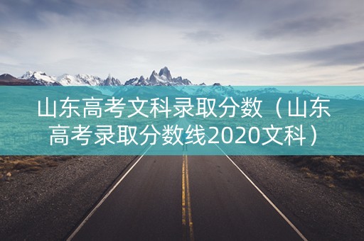 山东高考文科录取分数（山东高考录取分数线2020文科）