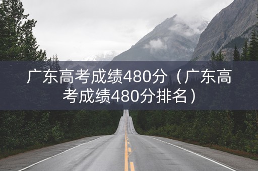 广东高考成绩480分(广东高考成绩480分排名) 广东高考成绩480分(广东高考成绩480分排名)