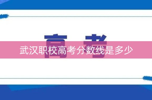 武汉职校高考分数线是多少