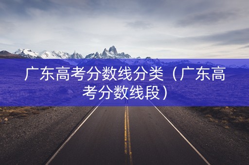 广东高考分数线分类（广东高考分数线段）