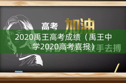 2020禹王高考成绩（禹王中学2020高考喜报）