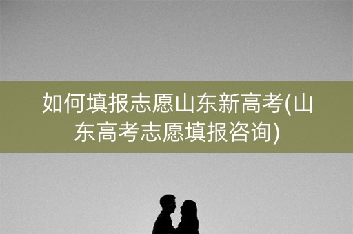 如何填报志愿山东新高考(山东高考志愿填报咨询) 如何填报志愿山东新高考(山东高考志愿填报咨询)