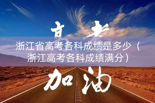 浙江省高考各科成绩是多少（浙江高考各科成绩满分）