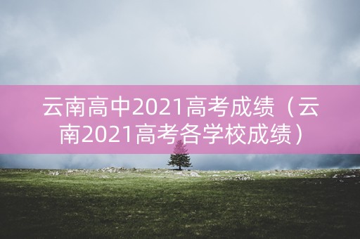 云南高中2021高考成绩(云南2021高考各学校成绩) 云南高中2021高考成绩(云南2021高考各学校成绩)