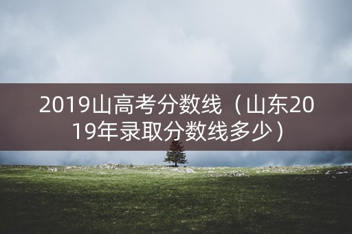 2019山高考分数线(山东2019年录取分数线多少) 2019山高考分数线(山东2019年录取分数线多少)
