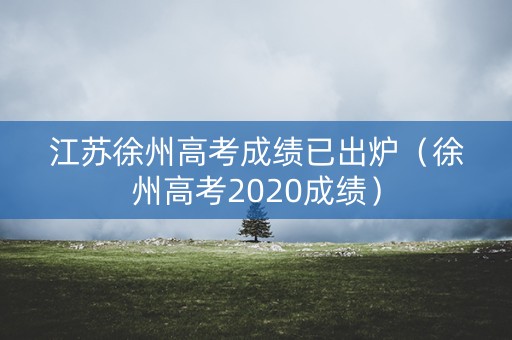 江苏徐州高考成绩已出炉（徐州高考2020成绩）