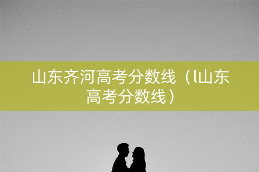 山东齐河高考分数线（l山东高考分数线）