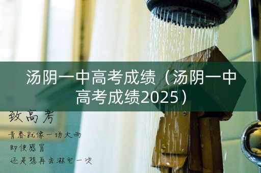 汤阴一中高考成绩（汤阴一中高考成绩2025）