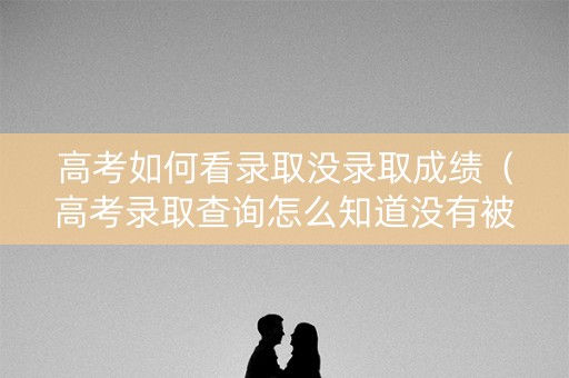 高考如何看录取没录取成绩（高考录取查询怎么知道没有被录取）