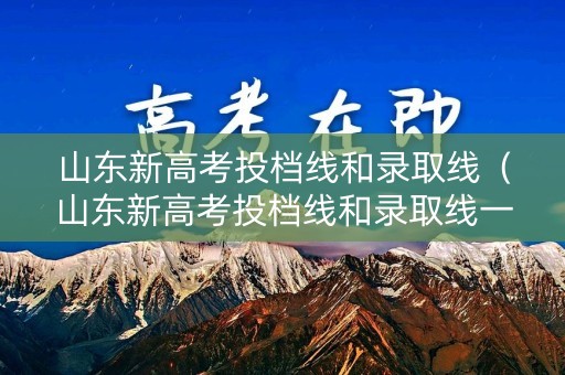 山东新高考投档线和录取线（山东新高考投档线和录取线一样吗）