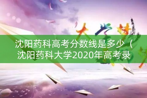 沈阳药科高考分数线是多少（沈阳药科大学2020年高考录取分数线）