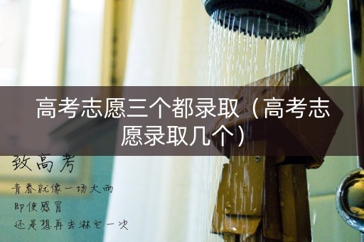 高考志愿三个都录取（高考志愿录取几个）