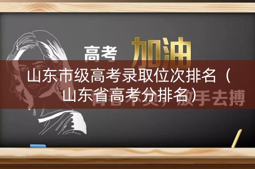 山东市级高考录取位次排名（山东省高考分排名）