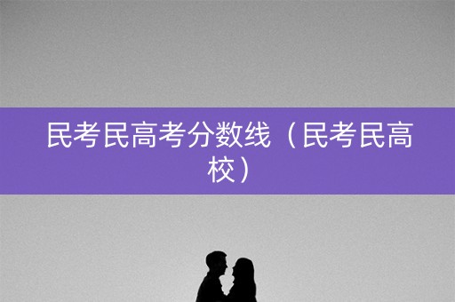 民考民高考分数线（民考民高校）