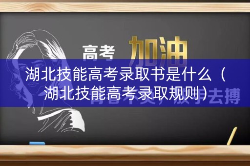湖北技能高考录取书是什么（湖北技能高考录取规则）
