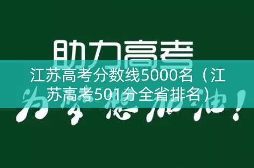 江苏高考分数线5000名（江苏高考501分全省排名）