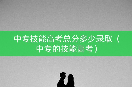 中专技能高考总分多少录取(中专的技能高考) 中专技能高考总分多少录取(中专的技能高考)
