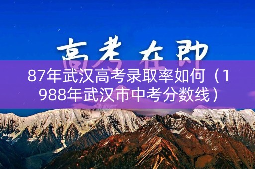 87年武汉高考录取率如何（1988年武汉市中考分数线）