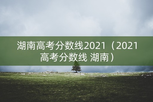 湖南高考分数线2021（2021高考分数线 湖南）