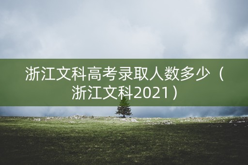 浙江文科高考录取人数多少（浙江文科2021）