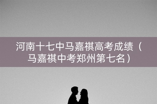 河南十七中马嘉祺高考成绩（马嘉祺中考郑州第七名）